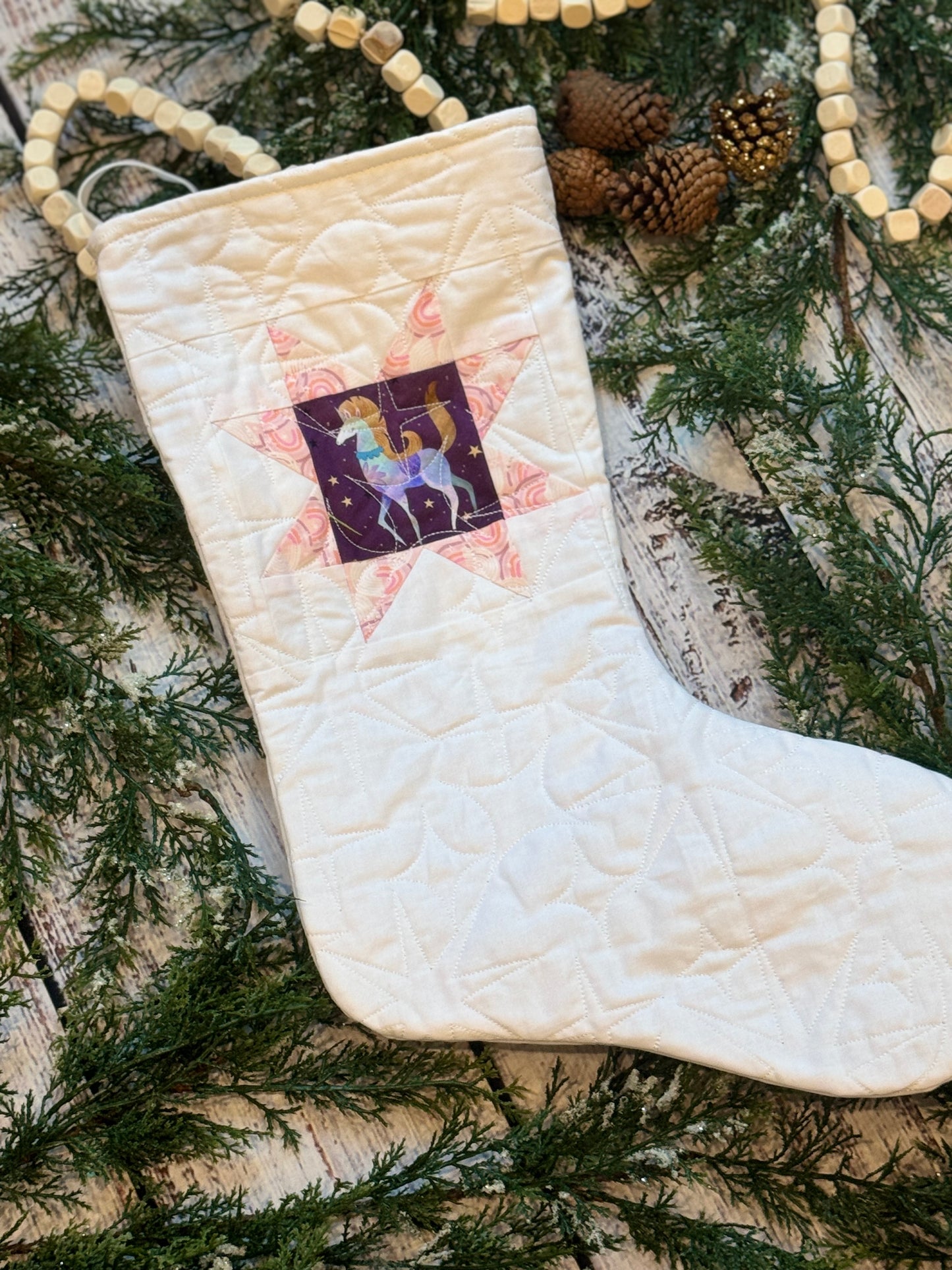 Unicorn Stocking - Gold Mane Starstruck