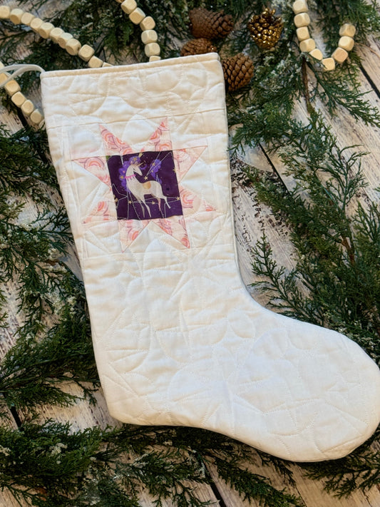 Unicorn Stocking - White Princess